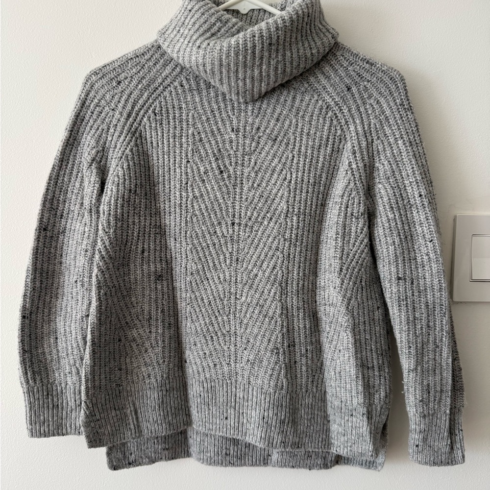 Madewell Heather Gray Knit Turtle Neck Sweater